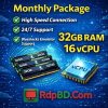 Buy 32GB RAM & 16 CPU Cores RDP or VPS Server