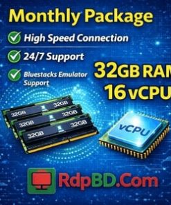 Buy 32GB RAM & 16 CPU Cores RDP or VPS Server